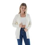 TRİST STAR Kadın Oversize Pon Ponlu Triko Örme Hırka TRIST-6165, Kemik - L/XL