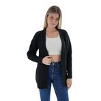 TRİST STAR Kadın Oversize Pon Ponlu Triko Örme Hırka TRIST-6165, Siyah - S/M