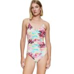 Triumph Summer Fleur OP 01, One Piece Kadın Mayosu, Çok Renkli (Pembe - Koyu Kombinasyon), 42