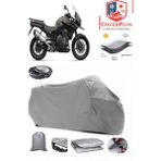 Triumph Tiger 1200 Branda Gri Arka Çanta Uyumlu(Topcase) Motosiket Brandası Motor Örtüsü Çadır Su Geçirmez Motosiklet Kılıfı Motor Brandası,lastikli,taşıma Torbalı