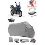 Triumph Tiger 900 Gt Branda Gri Arka Çanta Uyumlu(Topcase) Motosiket Brandası Motor Örtüsü Çadır Su Geçirmez Motosiklet Kılıfı Motor Brandası,lastikli,taşıma Torbalı