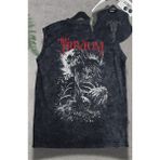 Trivium Sırt Baskılı Yıkamalı Kolsuz Tişört, Unisex Rock Band Temalı Sıfır Kollu Vintage Atlet - Siyah
