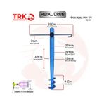 TRK Metal Şemsiye Kazığı Mavi Alüminyum Bahçe ve Plaj Şemsiyesi İçin 42 cm Yükseklik