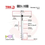TRK Plastik Metal Şemsiye Kazığı Beyaz Alüminyum Malzemeli Bahçe ve Plaj Kullanımı İçin Uygun