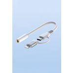 TrkTech 3.5mm Kulaklık Çevirici Type-c + Lightning to Aux & Lightning to Type-c Şarj Çevirici