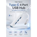 TrkTech Type-C USB Hub 4 Port USB Çoğaltıcı 1x USB 3.0 + 3x USB 2.0 Alüminyum Çoklayıcı