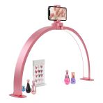 Trled F-700A 70 cm Pembe Elmas Taşlı Beyaz Katlanabilir Masaüstü Manikür Ve Protez Tırnak Lambası