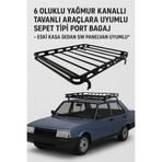TROBUS 6 Oluklu Kanallı Tavanlı Araçlara Uyumlu Sepet Tipi Port Bagaj Eski Kasa Sedan SW Panelvan