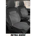 Trobus Nissan Presea 1990–1999 Uyumlu Meyra Serisi Gri Oto Koltuk Kılıfı Seti – Tay Tüyü, Deri Detay, Cepli