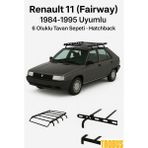 Trobus Renault 11 (Fairway) 1984-1995 Uyumlu 6 Oluklu Tavan Sepeti - Hatchback - 0 - Siyah
