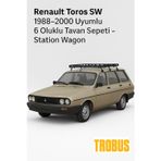 TROBUS Renault 12 SW 1973-1988 Uyumlu 6 Oluklu Tavan Sepeti - Station Wagon