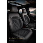 Trobus Renault Broadway 1990-2000 Bel Destekli Tay Tüyü Koltuk Kılıfı Prestige Line Siyah Beyaz - Siyah - Beyaz