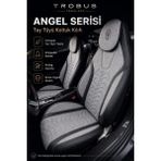 Trobus Renault Broadway 1990-2000 Uyumlu Angel Serisi Tay Tüyü Koltuk Kılıfı Gri Siyah - Gri - Siyah