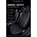 Trobus Renault Broadway 1990-2000 Uyumlu Angel Serisi Tay Tüyü Koltuk Kılıfı Siyah Beyaz - Siyah - Beyaz