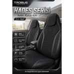 Trobus Renault Broadway 1990-2000 Uyumlu Hades Serisi Keten Koltuk Kılıfı Siyah