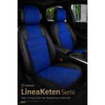 Trobus Renault Broadway 1990-2000 Uyumlu Lineaketen Serisi Ortopedik Mavi Siyah Koltuk Kılıfı - Mavi - Siyah