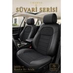 Trobus Renault Broadway 1990-2000 Uyumlu Süvari Serisi Siyah Premium Tay Tüyü Koltuk Kılıfı