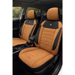 Trobus Renault Broadway 1997-2012 Uyumlu Verona Serisi Raşel Taba Siyah Koltuk Kılıfı - VRN-SK-SUP-045 - Taba - Siyah