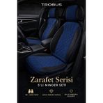 Trobus Renault Broadway 1997-2012 Uyumlu Zerafet Serisi Mavi Siyah 5'li Oto Koltuk Minderi - ZR-RE-BRW-019 - Mavi - Siyah