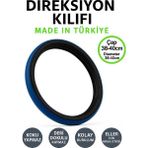 Trobus Renault Kangoo 1998-2007 Geçmeli Direksiyon Kılıfı Delikli Mavi Siyah Deri
