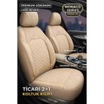 Trobus Renault Kangoo 2008- 2020 Maxi – Ticari Araç 2+1 Uyumlu Monaco Serisi Eviza Koltuk Kılıfı – Bej, Kolay Montaj