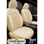 Trobus Renault Kangoo 2008- 2020 Maxi – Ticari Araç 2+1 Uyumlu Vira GrindSport Koltuk Kılıfı – Bej, Kolay Montaj