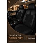 Trobus Renault R9 Broadway 1990-2000 Uyumlu Apex Linen Bel Destekli Keten Siyah Koltuk Kılıfı