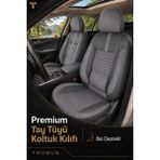 Trobus Renault R9 Broadway 1990-2000 Uyumlu Apex Serisi Tay Tüyü Bel Destekli Füme Premium Koltuk Kılıfı