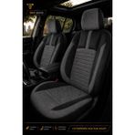 Trobus Renault R9 Broadway 1990-2000 Uyumlu Inci Serisi Tay Tüyü Füme Siyah Premium Koltuk Kılıfı - Füme - Siyah