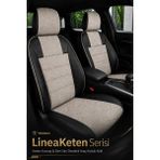 Trobus Renault R9 Broadway 1990-2000 Uyumlu Lineaketen Serisi Ortopedik Bej Siyah Bej Koltuk Kılıfı - Bej - Siyah