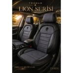 Trobus Renault R9 Broadway 1990-2000 Uyumlu Lion Serisi Tay Tüyü Füme Siyah Premium Koltuk Kılıfı - Füme - Siyah