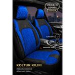Trobus Renault R9 Broadway 1990-2000 Uyumlu Monaco Serisi Eviza Deri Detaylı Mavi Koltuk Kılıfı