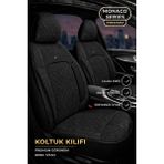 Trobus Renault R9 Broadway 1990-2000 Uyumlu Monaco Serisi Eviza Deri Detaylı Siyah Koltuk Kılıfı