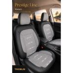 Trobus Renault R9 Broadway 1990-2000 Uyumlu Prestige Line Keten Serisi Gri Siyah Koltuk Kılıfı - Gri - Siyah