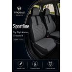 Trobus Renault R9 Broadway 1990-2000 Uyumlu Sportline Serisi Füme Siyah Ortopedik Tay Tüyü Koltuk Kılıfı - Füme - Siyah
