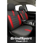 Trobus Seat Leon 1 1999-2006 – Ticari Araç 2+1 Uyumlu Vira GrindSport Koltuk Kılıfı – Kırmızı Siyah, Kolay Montaj - Kırmızı - Siyah