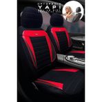 Trobus Seat Leon Station Station Vagon 2016 Aracınıza Uyumlu Koltuk Kılıfı Tay Tüyü Siyah Kırmızı