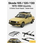 Trobus Skoda 105 / 120 / 130 1970-1990 Uyumlu 6 Oluklu Tavan Sepeti – Sedan Kasa - 0 - Siyah