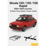 Trobus Skoda 130 / 135 / 136 Rapid 1984-1994 Uyumlu 6 Oluklu Tavan Sepeti – Coupe / Sedan