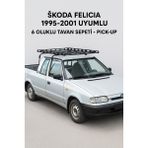 Trobus Skoda Felicia 1995-2001 Uyumlu 6 Oluklu Tavan Sepeti – Pick-Up - 0 - Siyah