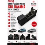 Trobus Tofaş Doğan Tüm Modeller Tam Boy Orta Konsol Kol Dayama Bardaklıklı Deri Döşeme Siyah Kamuflaj