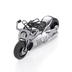Troika Ataş tutucu ve mektup ağırlığı, motosiklet, Chopper tarzı, geri çekme motoru, ataşlar için mıknatıs, metal döküm, krom kaplama, parlak, siyah/gümüş