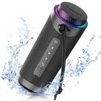 Tronsmart T7 Taşınabilir Bluetooth Hoparlör 360° Surround Ses, Uygulama Üzerinden Özel EQ, IPX7 Su Geçirmez, Çift Eşleştirme, LED Işık, Bluetooth 5.3, Döner Ses Kontrolü, Micro SD/TF Kart