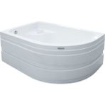 Tropic Oturmalı Yarı Oval Mini Küvet 110x80, H43 (Gövde + Metal Ayak + Ön Panel)