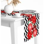 Tropik Home 40x145 cm Dijital Baskılı Çiçek Desen Renkli Baskılı Masa ve Sunum Runner