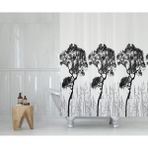 Tropik Home Ağaç Desen Banyo Duş Perdesi-Beyaz Renk Duş Perdesi ve Küvet Perdesi, 180X200 cm Lüx Banyo Perdesi - 180 x 200 cm - Renkli