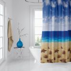 Tropik Home Banyo Perdesi - Tek Kanat Duş Perdesi, Polyester Kumaş Duşakabin Perdesi 180X200 cm Küvet Perdesi - 180 x 200 cm - Renkli