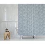 Tropik Home Duş Perdesi Çift Kanat 2X120X200CM Yağmur Desenli Banyo Perdesi 16 Adet C Halka Hediyeli - 120 x 200 cm - Açık Gri