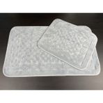 Tropik Home Netha Kaymaz Taban 2'li Pamuklu Banyo Paspası Yıkanabilir 60X100 50X60CM Banyo Halısı Gri