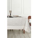 Tropik Home Pamuklu Damask Desen Krem Renk Lüks Masa Örtüsü 160x220cm